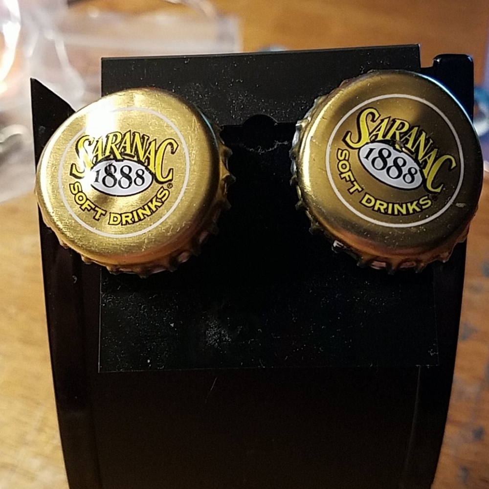 Saranac 1888 Soft Drink Bottlecap Earring